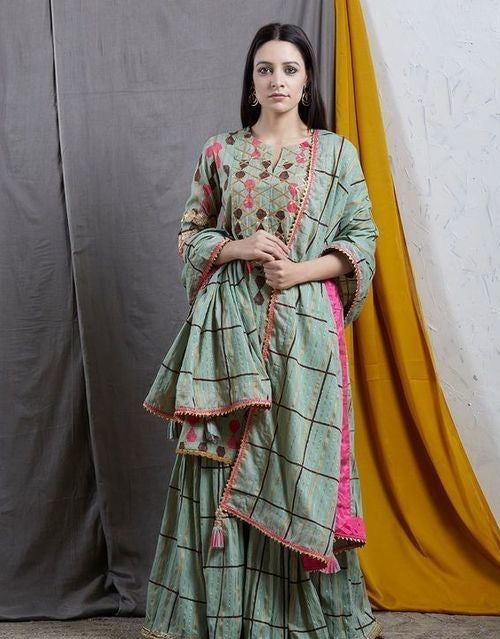 Petite Women Kurta Sharara Set