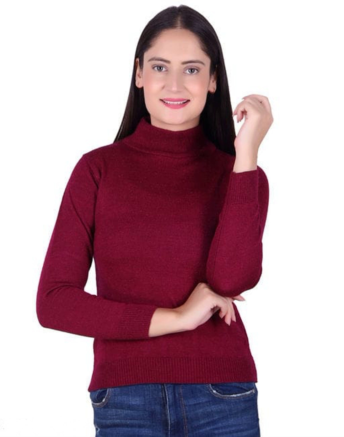 High neck sweater outlet design