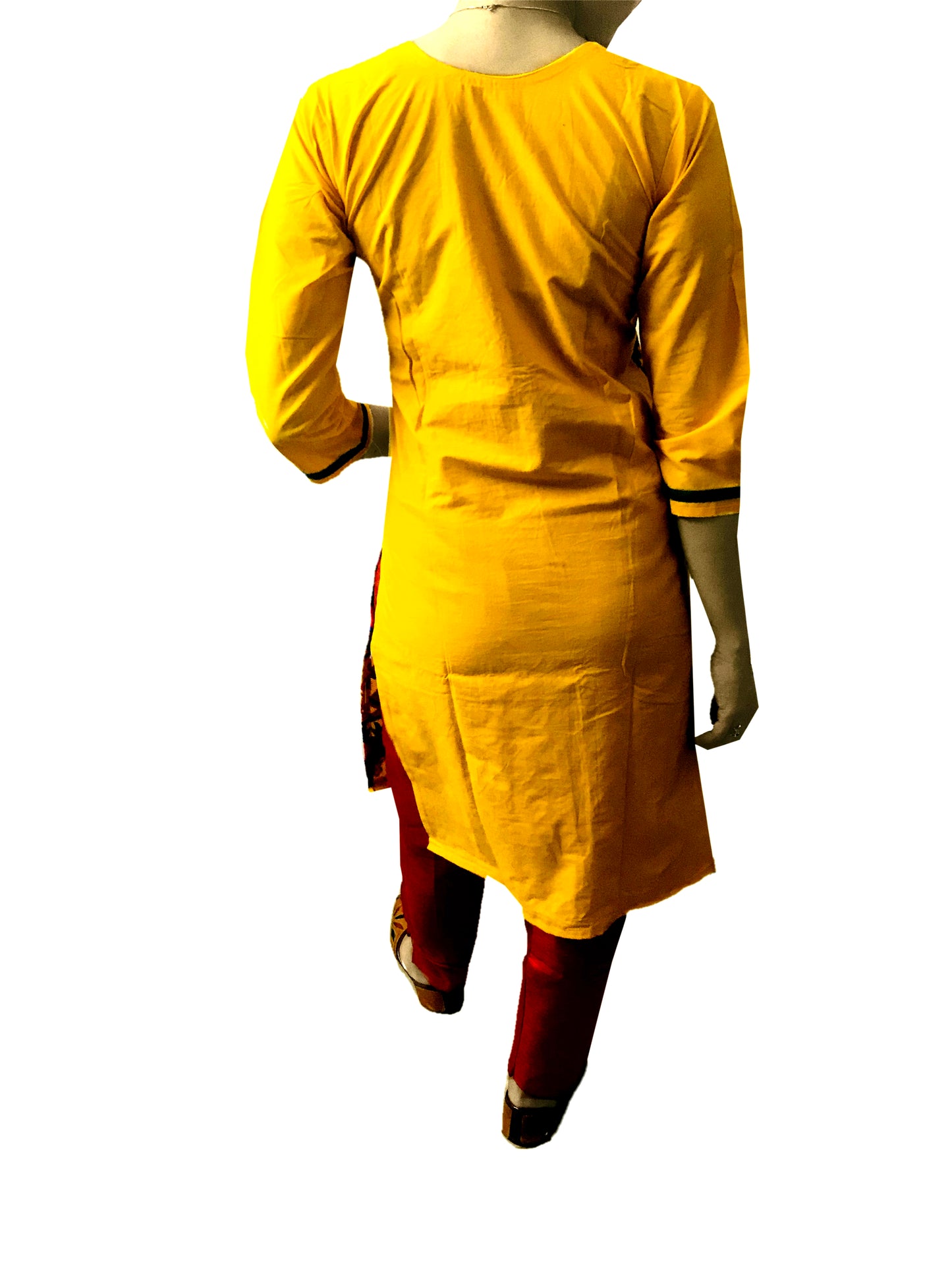 Runjhun Ethnic Designer Yellow Alpana Kurta