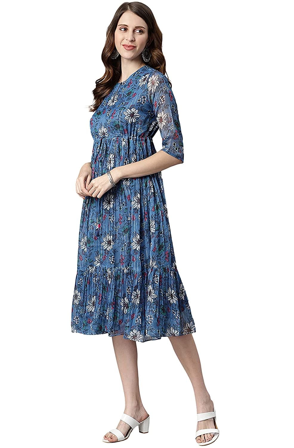 Flora Linen Midi Dress – SPELL - USA