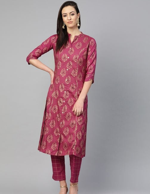 Designer Women Cotton Kurta Set