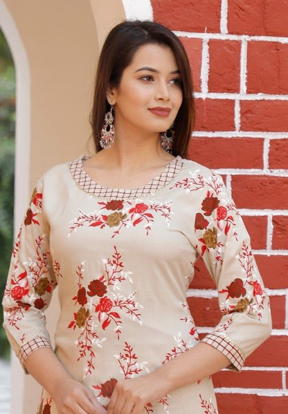 Women's Floral Printed Kurta Set