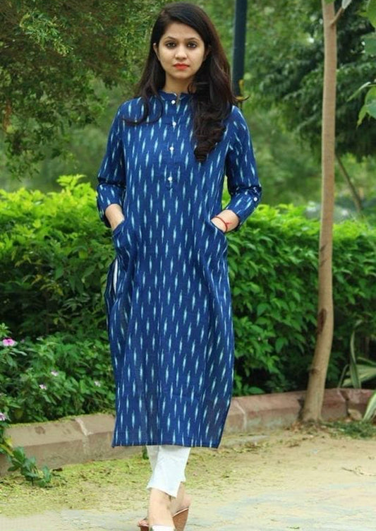 Women's Smart Ikkat Print Kurta Set