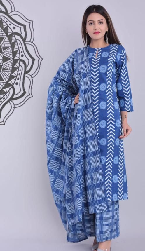 Women's Printed Cotton Kurta set