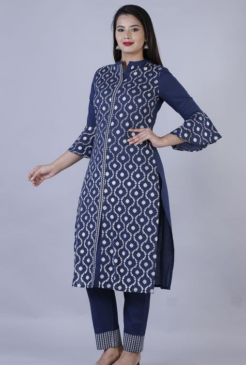 Women Cotton Kurta with Pants