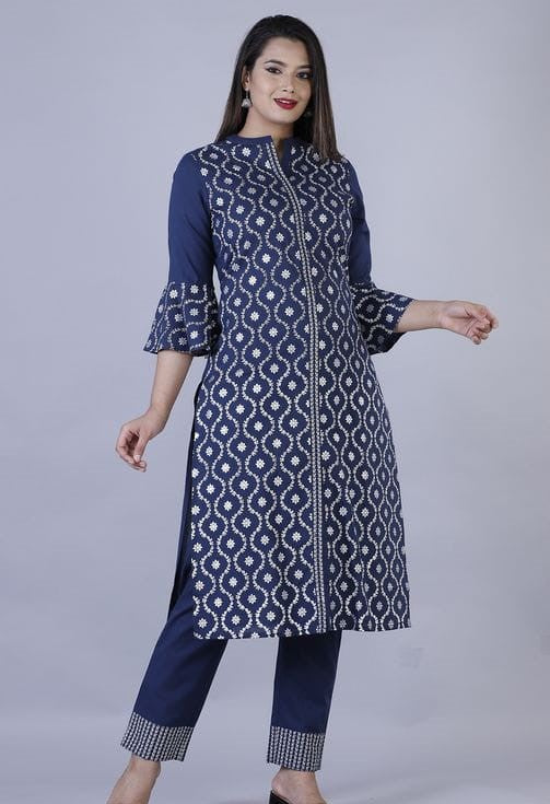 Women Cotton Kurta with Pants